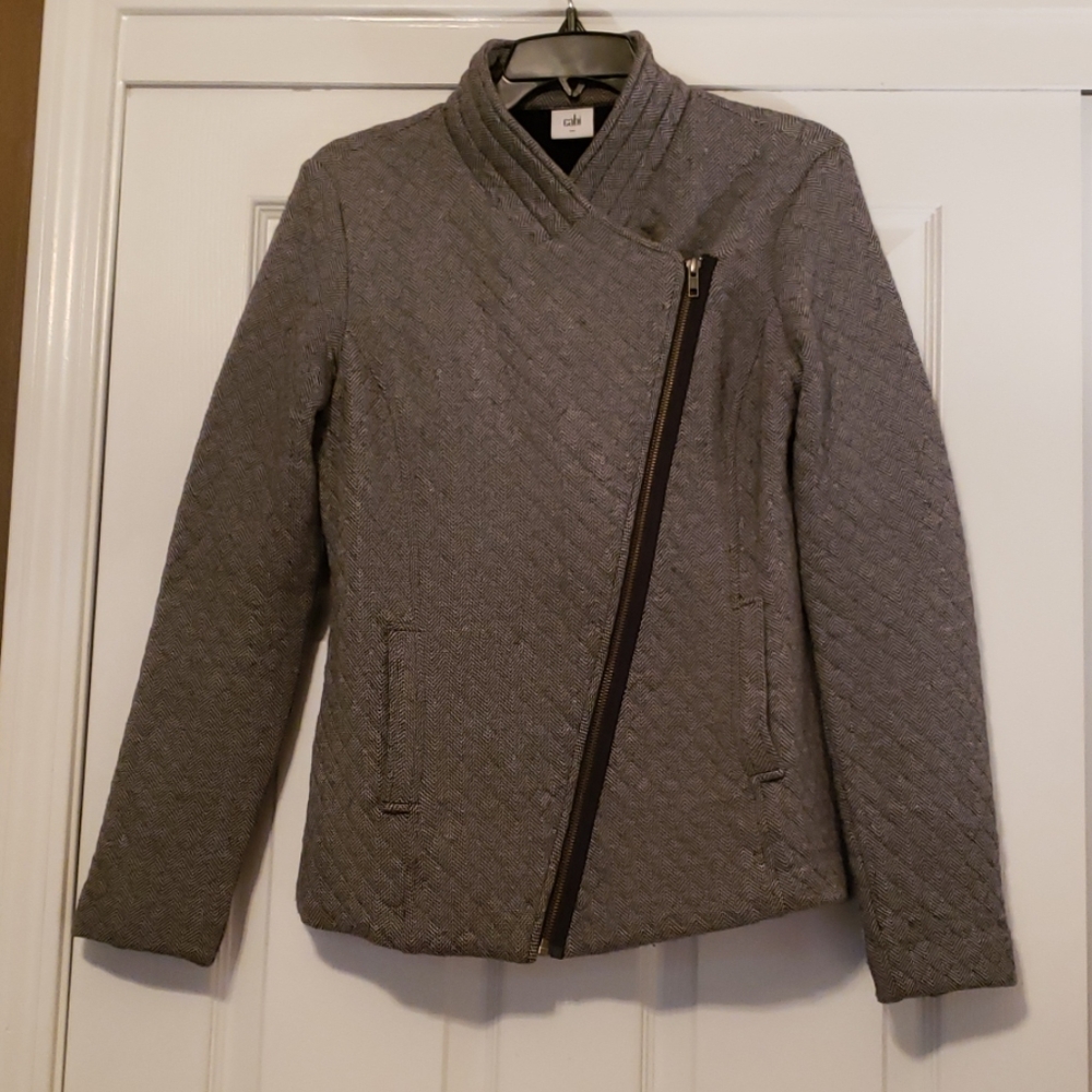 Cabi Black & White Motorcycle Jacket Sz. S